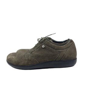 Wolky Men's Olive Green Leather Lace Up Casual Sneakers Shoe Size 9